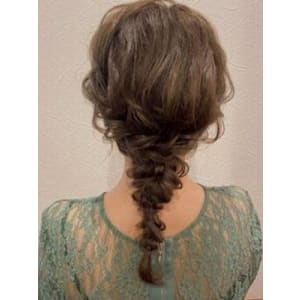 #編みおろしヘアアレンジ　#お呼ばれヘア