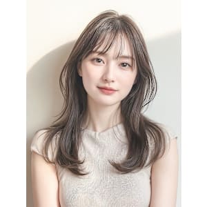 透明感カラー♪ライトブラウン×小顔くびれヘア