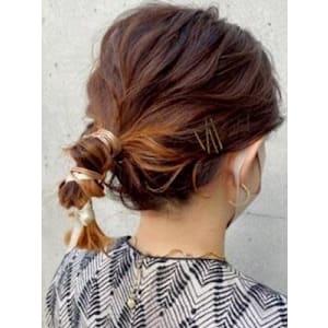 #紐アレンジ　#ポニーテール
