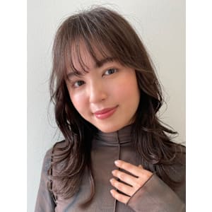 ミディアムボブ/面長/前髪あり/絶壁解消/30代/40代