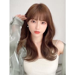 大人かわいいくびれヘアセミロング × ミルクティーベージュ