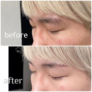 ストレート眉毛【高田馬場　眉毛Wax出来るヘアサロン】