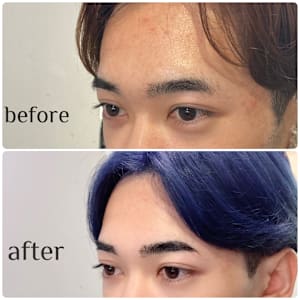 ストレート眉毛【高田馬場　眉毛Wax出来るヘアサロン】