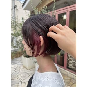 イヤリングカラー×ピンク