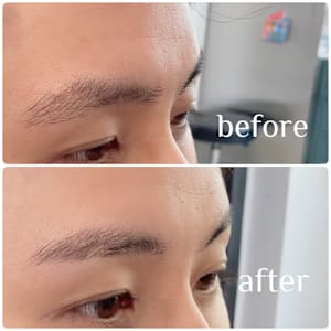 ナチュラルストレート眉毛【眉毛Wax出来るヘアサロン】