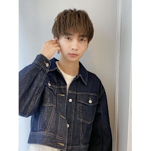 メンズ刈り上げショートマッシュフェザーパーマ横浜