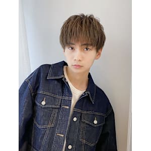 刈り上げショートメンズマッシュベージュカラー横浜