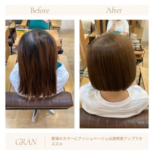 お客様髪質改善データ1894（アッシュベージュ）