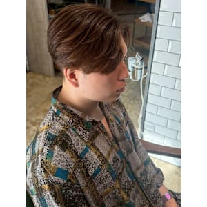 毛流れセンターパート　ブラウンカラー　外国人風スタイル　 - MEN'S SALON SOLEIL by alfRed【メンズサロンソレイユ バイアルフレッド】掲載中