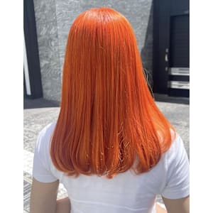 ブリーチあり　鮮やかネオンオレンジカラー - MANOHARU【マノハル】掲載中