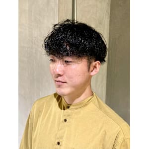 ソフトツイストスパイラルパーマ× マッシュショート