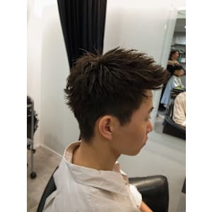 バーバービジネスアイロンパーマナチュラルジェットモヒカン