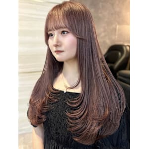 《巴結生》ピンクベージュ/レイヤーカット/大宮