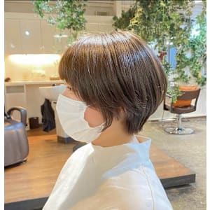 ベージュ/ショートカット/札幌美容室/駅近