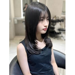 大人レイヤー ワンカール 艶髪 シースルーバング 