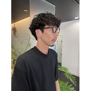 【ハクラ】プードルパーマ メンズマッシュ ニュアンスパーマ