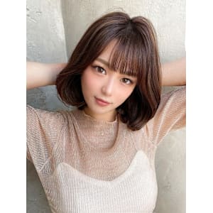 30代40代ぎりぎり結べる切りっぱなしボブ/タッセルカット