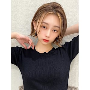 30代40代ぎりぎり結べる切りっぱなしボブ/タッセルカット