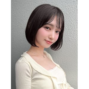 30代40代ぎりぎり結べる切りっぱなしボブ/タッセルカット