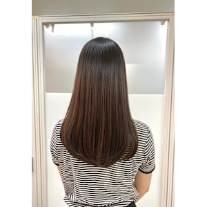 酸性ストレートパーマ+悟式髪質改善トリートメント