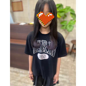 キッズ裾ブリーチオンカラー