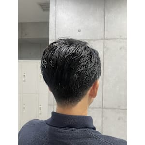 メンズショート毛流れ