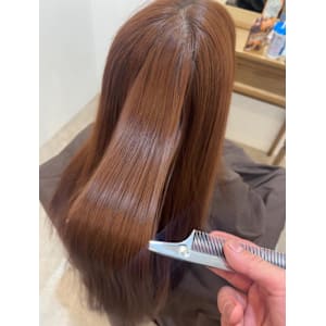 髪質改善カラー/ピンクブラウン