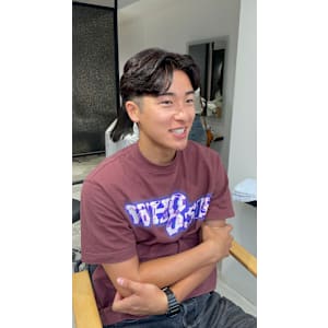 短めセンターパート