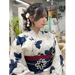 hinari/クラゲヘア/浴衣ヘアセット/ヘアアレンジ