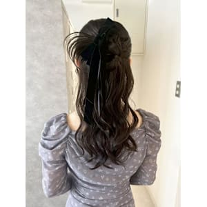 【Nanaka】大人カチモリハーフアップ/結婚式ヘアセット