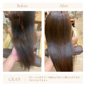 お客様髪質改善データ1901（ブリーチ後の髪質カラー） 