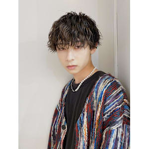 メンズ波巻きスパイラルパーマ刈り上げマッシュ横浜