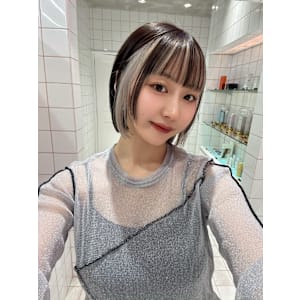 インナーカラー×ボブ