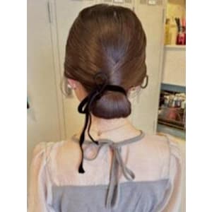 #カチモリヘア　#シンプルシニヨン