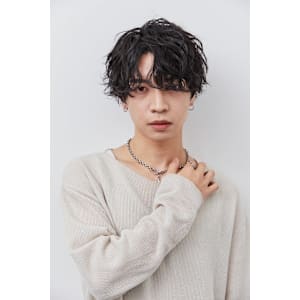 ラウンドマッシュ×シャドーパーマ