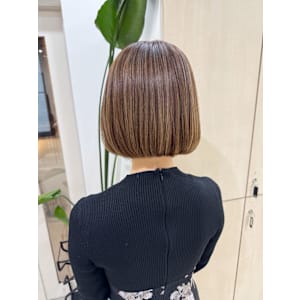 【安藤貴志】 サンドアッシュベージュx艶感ハイライト＊