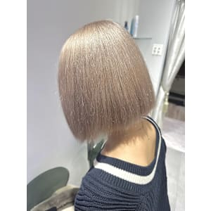 ホワイトベージュミルクティーベージュグレージュボブ