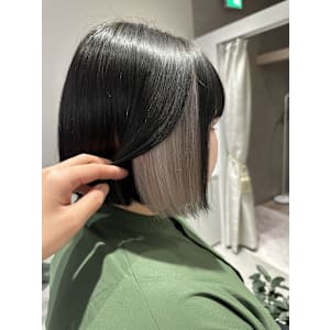 ホワイトベージュインナーカラーデザインカラー