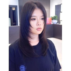 レイヤードシャギーミディ