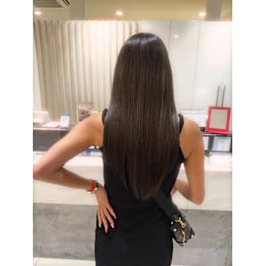 酸性縮毛矯正/ハイライト/ミルクティグレージュ