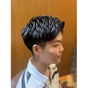 銀座　理容室　アップバング