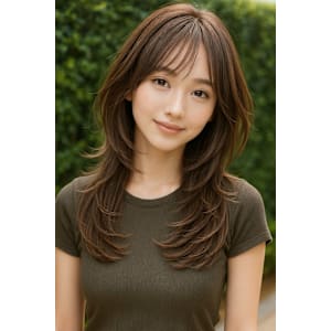 やわらかフェミニンレイヤーミディ