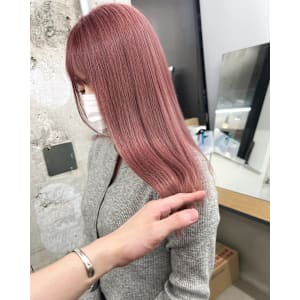 ダブルカラー/ピンクベージュ/ケアブリーチ