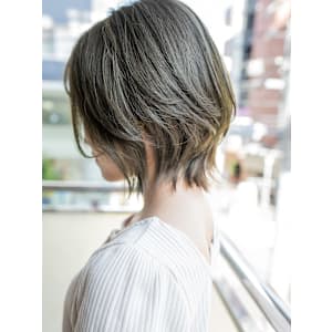 ウルフボブオリーブグレージュ/髪質改善/ヘッドスパ/天神