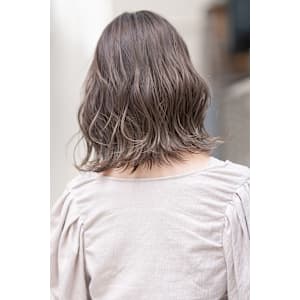 外ハネウェーブ/ラベンダーベージュ/髪質改善/トリートメント