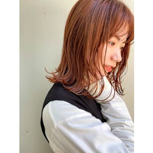 ★【暖色カラー】オレンジベージュ.オレンジブラウン/髪質改善