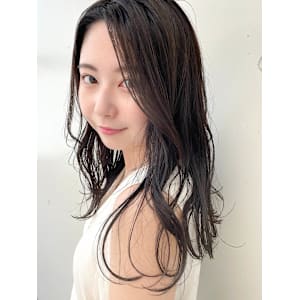 セミロング◯ナチュラルダークグレージュ/髪質改善/天神大名/