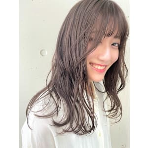 〈semi long〉透け感◯ブラウンベージュ