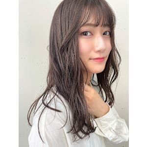 ★〈semi long〉透け感◯ブラウンベージュ