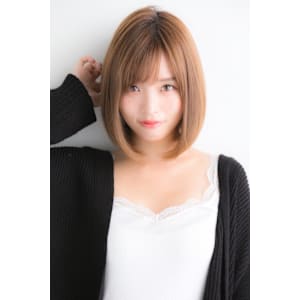 山村/小顔前下がりボブ/銀座髪質改善/小顔ナチュラルボブ銀座